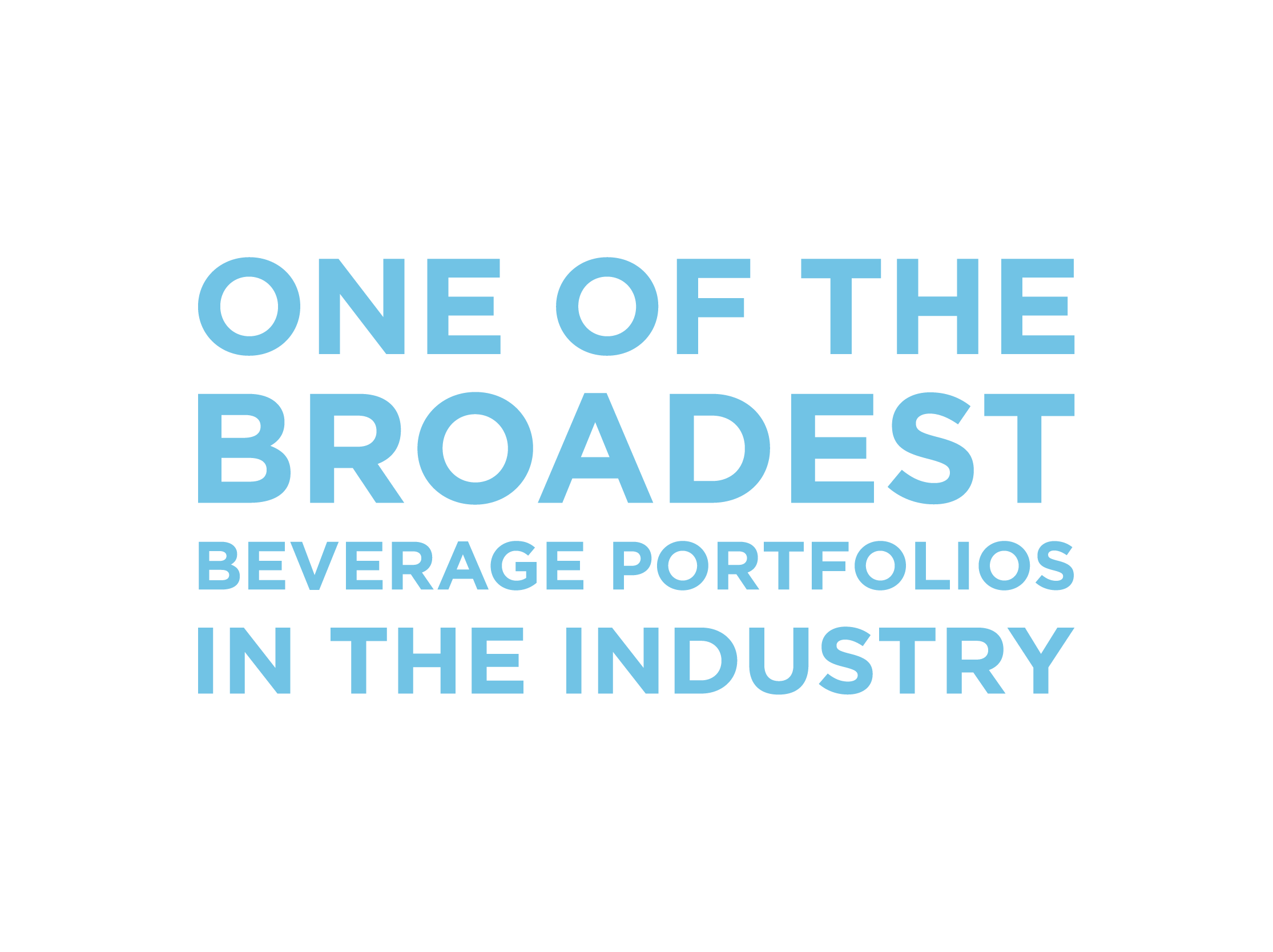 One of the Broadest Beverage Portfolios in the Industry