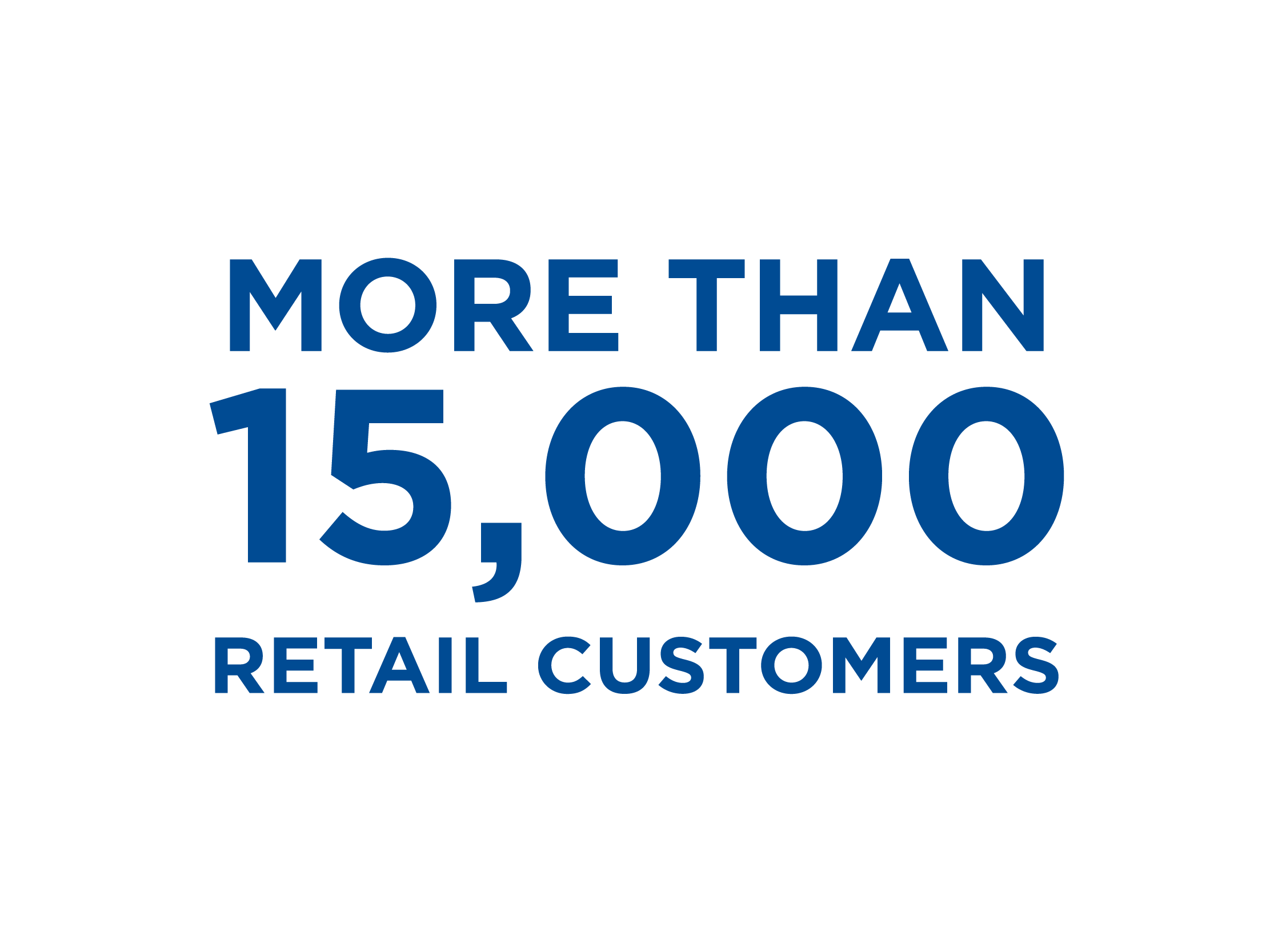 More Than 15,000 Retail Customers