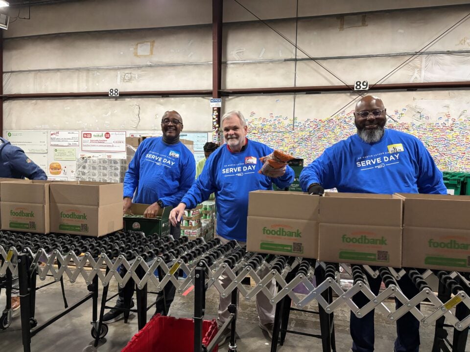 Employee-Partners volunteering at the Central Alabama Foodbank